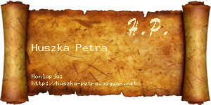 Huszka Petra névjegykártya